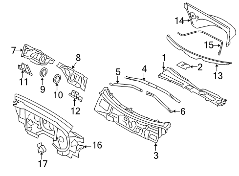 2015 Audi SQ5 Cowl Diagram