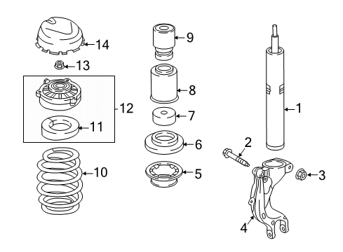 2020 Audi Q8 Shocks & Components Diagram 2