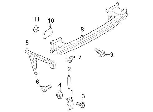 2017 Audi A4 Bumper & Components - Rear Diagram 2