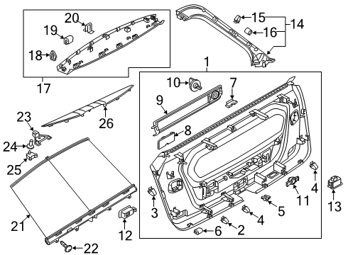 2023 Audi RS Q8 Interior Trim - Lift Gate Diagram
