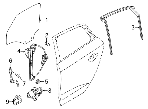 2017 Audi A3 Quattro Rear Door Diagram 3