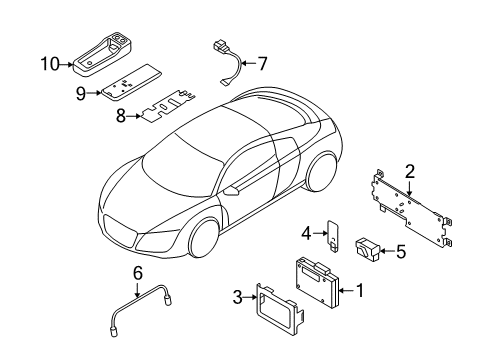 2011 Audi R8 Communication System Components Diagram
