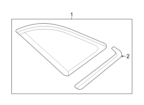 2021 Audi SQ5 Sportback Glass & Hardware - Quarter Panel