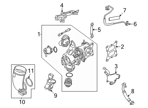 2025 Audi Q7 Oil Inlet Tube Shield Diagram for 06L-133-833-AN