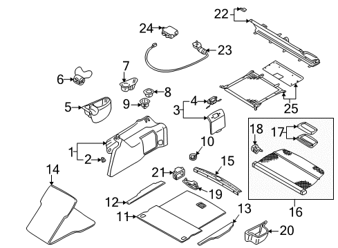 2001 Audi Allroad Quattro Carpet Diagram for 4B9-863-465-J-90G