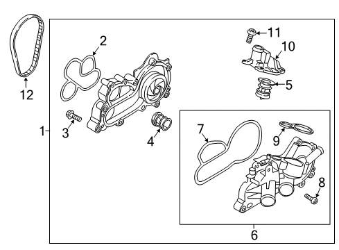 2016 Audi A3 Sportback e-tron Water Pump Diagram