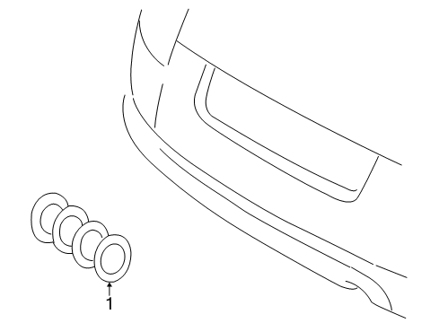 2000 Audi TT Exterior Trim - Lift Gate Diagram