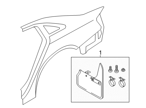 2009 Audi A4 Exterior Trim - Quarter Panel Diagram