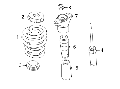 2011 Audi A6 Struts & Components Diagram 4