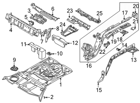 2025 Audi Q5 Floor Pan Diagram for 8MA-803-093-B-STL