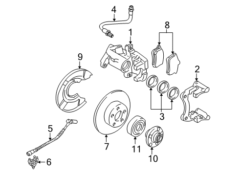 1998 Audi A8 Rear Brakes Diagram