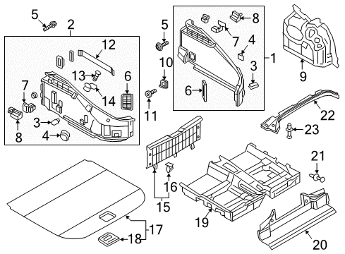2021 Audi TT Quattro Interior Trim - Rear Body Diagram