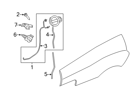 2011 Audi R8 Exterior Trim - Quarter Panel Diagram