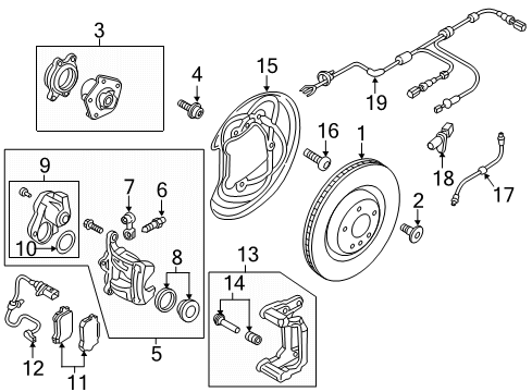 2019 Audi A4 Brake Components Diagram 3