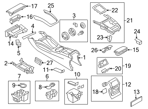 2015 Audi Q5 Vent Grille Diagram for 8R0-864-443-SK4