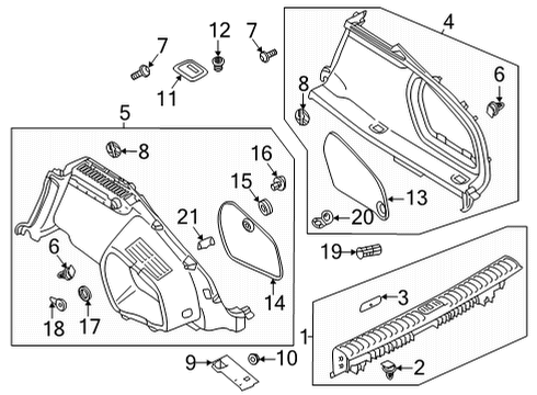 2022 Audi RS7 Sportback Interior Trim - Rear Body Diagram 2