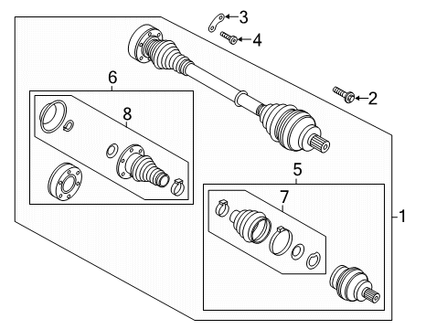 2019 Audi Q3 Drive Axles - Rear Diagram