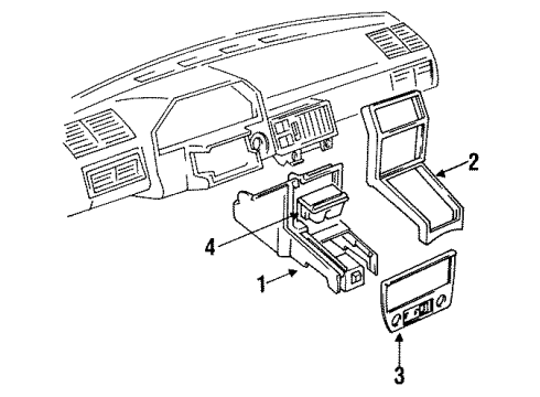 1988 Audi 5000 Quattro Front Console