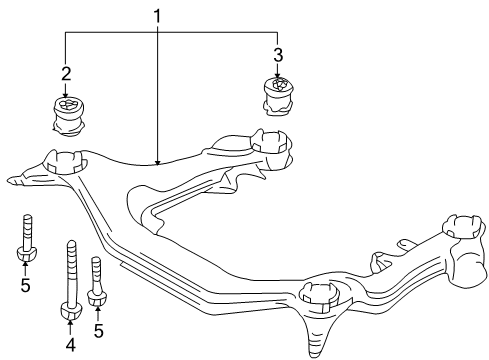 2008 Audi A4 Suspension Mounting - Front Diagram 6