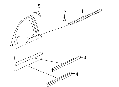2007 Audi S8 Exterior Trim - Front Door
