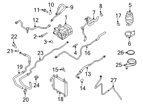 2011 Audi R8 P/S Pump & Hoses Diagram 3