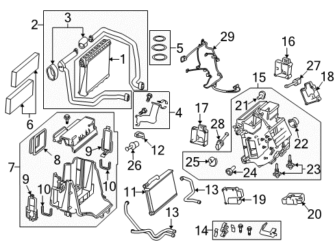 2014 Audi R8 A/C & Heater Control Units Diagram