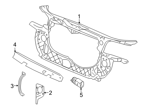 2003 Audi A4 Radiator Support Diagram 4