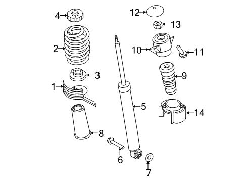 2015 Audi RS5 Shock Diagram for 8F0-513-035-M