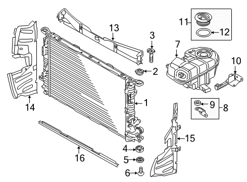 2012 Audi A6 Quattro Radiator & Components Diagram 2