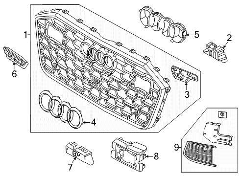 2025 Audi A6 Quattro Counterhol Diagram for 4K0-807-399-D