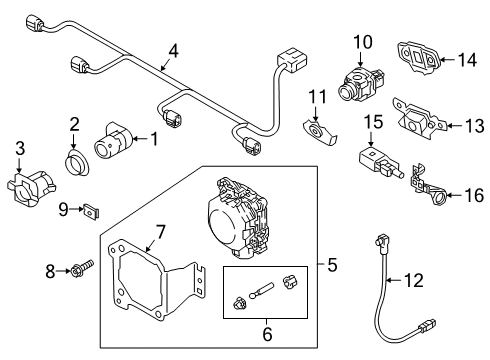 2019 Audi RS5 Sportback Distance Sensor Diagram for 8W0-907-541-C