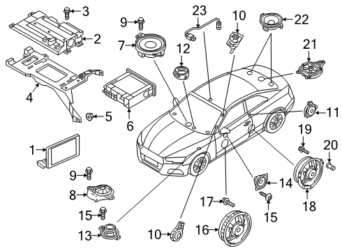 2019 Audi RS5 Sound System Diagram