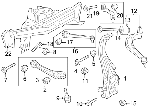 2024 Audi SQ8 e-tron Sportback Front Suspension Components