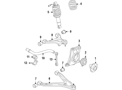 2009 Audi R8 Lower Control Arm - Front Diagram