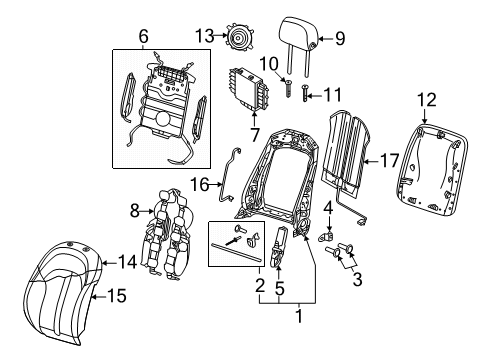 2025 Audi A6 allroad Seat Back Panel Diagram for 4K0-881-969-E-APU