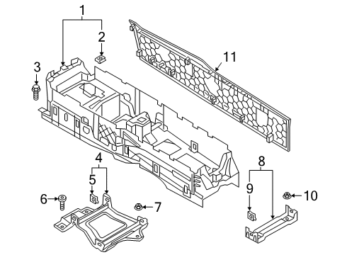 2020 Audi S8 Rear Console Diagram 2