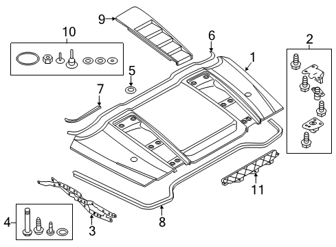 2014 Audi R8 Exterior Trim - Top Diagram