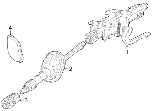 2022 Audi Q4 e-tron Steering Column Assembly
