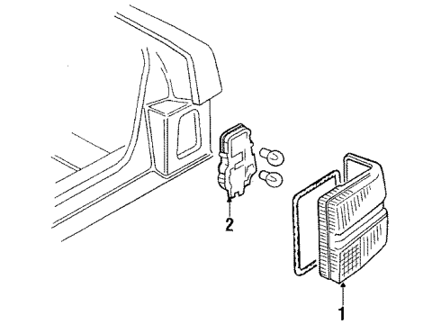 1991 Audi V8 Quattro Tail Lamps Diagram