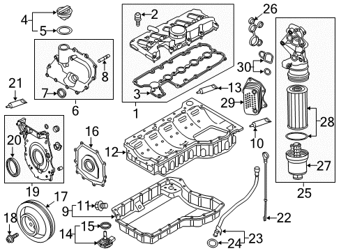 2012 Audi TT RS Quattro Engine Parts Diagram