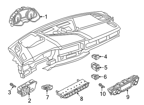 2022 Audi RS5 Sportback Switches Diagram