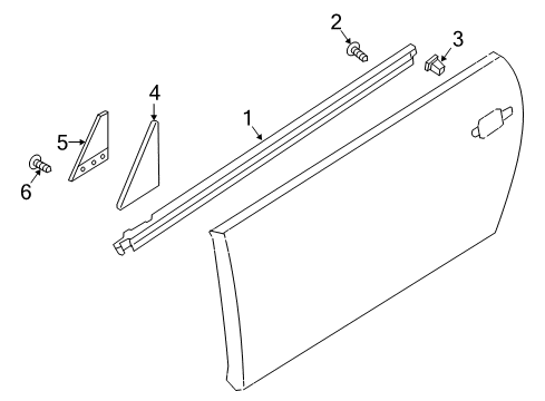 2021 Audi TT Quattro Exterior Trim - Door Diagram