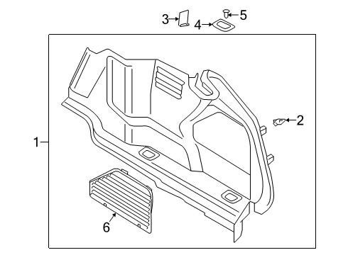 2024 Audi A8 Quattro Interior Trim - Rear Body Diagram 3