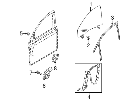 2009 Audi A4 Front Door Diagram