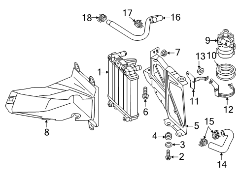 2015 Audi A7 Quattro Radiator & Components Diagram 2