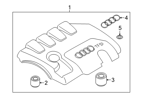 2010 Audi TT Quattro Engine Appearance Cover Diagram