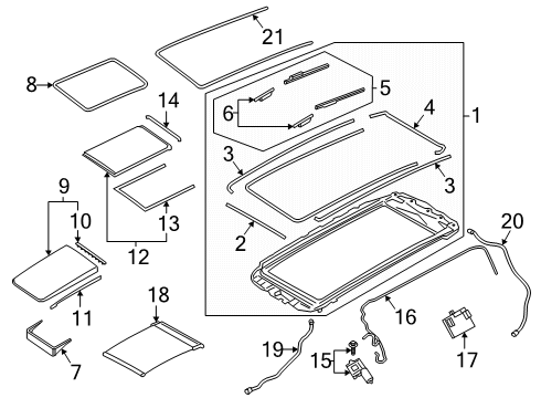 2025 Audi Q7 Sunroof Diagram