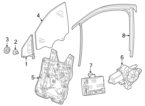 2022 Audi Q4 e-tron Front Door Diagram