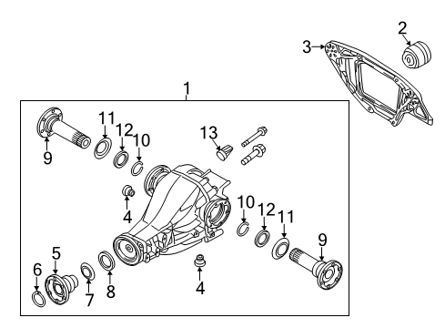 2013 Audi S6 Axle & Differential - Rear Diagram 2