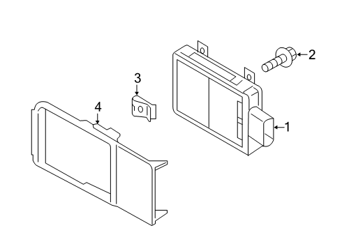 2019 Audi Q8 Electrical Components - Front Bumper Diagram 4